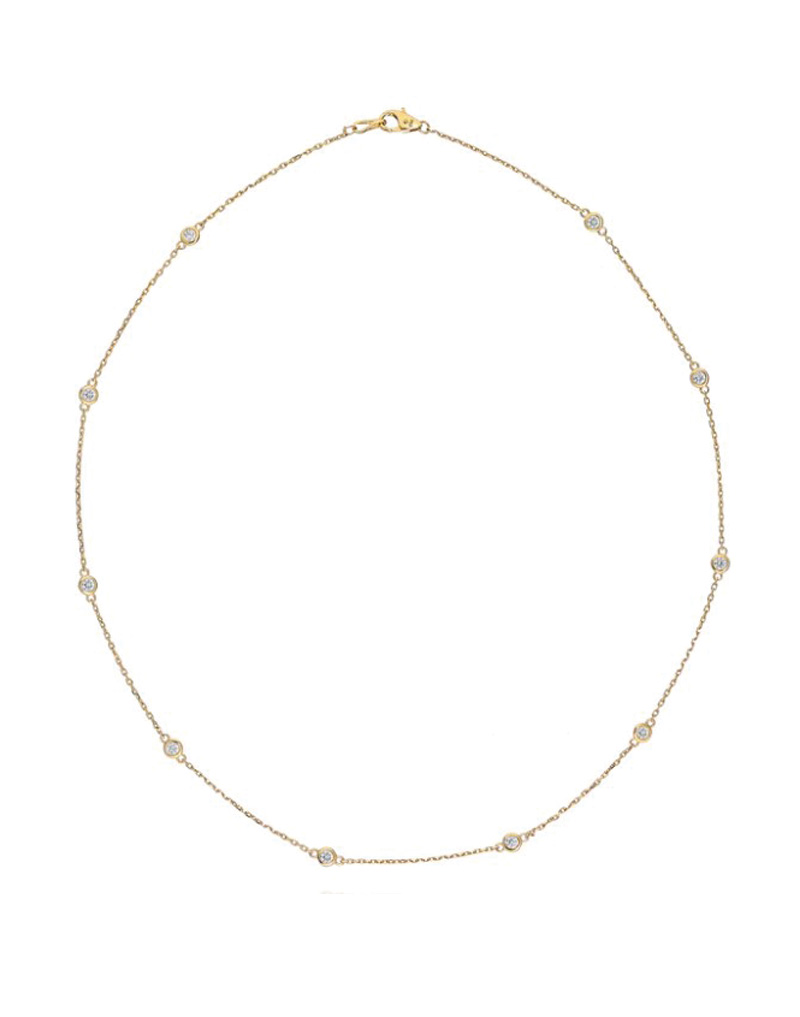 14K Yellow Gold Bujukan Double Sided Diamond Station Necklace | Shop 14k  Yellow Gold Bujukan Necklaces | Gabriel & Co