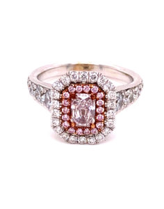 18kt White Gold Pink Diamond Ring