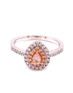 18kt White and Rose Gold Pink Diamond Ring