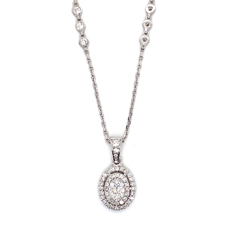 14KT White Gold Diamond Necklace | Grand Jewelers