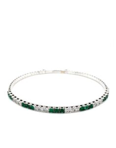 emerald and diamond bangle