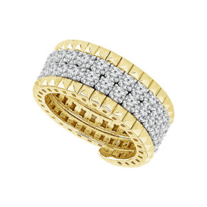 14KT Yellow and White Gold Flexible Diamond Ring