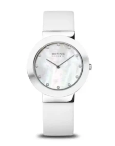 Bering Ladies’ Ceramic Watch – Polished Silver/White