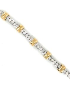 14kt Yellow & White Gold Diamond Bracelet