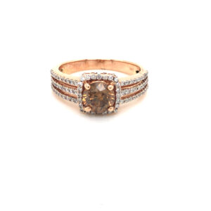 14K Rose Gold Chocolate Diamond Ring