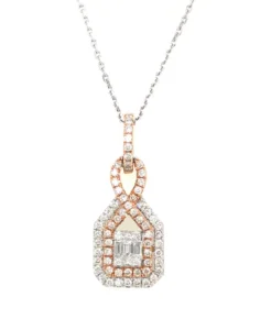 14KT Two-Tone Diamond Necklace