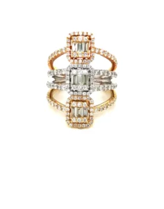 tricolor diamond ring
