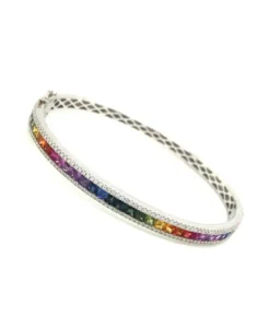 multi-colored sapphire bangle