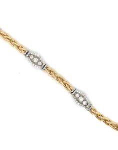 14kt Yellow & White Gold Diamond Bracelet