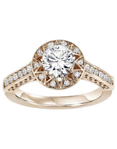 Rose Gold Diamond Engagement Ring – Engagement Ring
