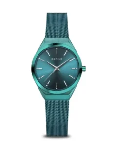 Bering Ladies’ Ultra-Slim Watch – Polished/Brushed Green