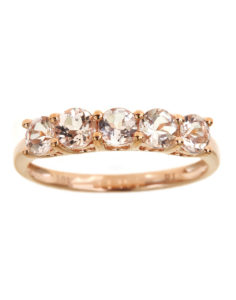 14Kt Rose Gold Morganite And Diamond Ring