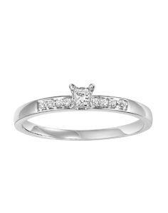 White Gold Diamond Engagement Ring – Princess Cut Engagement Ring