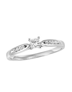 White Gold Diamond Engagement Ring – Princess Cut Engagement Ring