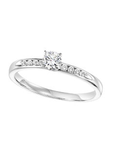 White Gold Diamond Engagement Ring – Round Cut Engagement Ring