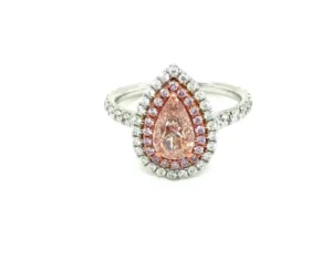18KT White & Rose Gold Pink Diamond Ring (GIA CERTIFIED)