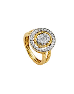 14KT White and Yellow Gold Diamond Ring