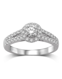 14KT White Gold Diamond Ring