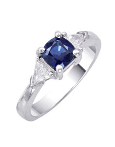 14KT White Gold Sapphire Ring