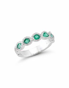 14KT. White Gold Emerald Ring