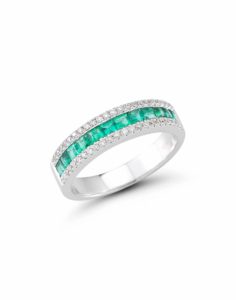 14KT. White Gold Emerald Ring