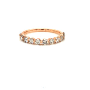 14KT Rose Gold Diamond Stackable Ring