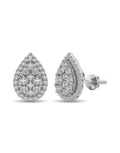 14KT White Gold Diamond Earrings