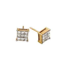 14KT Yellow Gold Diamond Studs Earrings