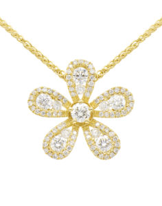 14kt Yellow Gold Diamond Necklace