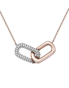 14kt Rose Gold Diamond Necklace