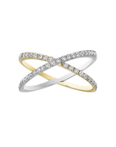 14kt Yellow And White Gold Diamond Ring