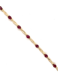 14kt Yellow Gold Ruby Bracelet