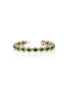 14KT Yellow Gold Sapphire Bracelet – Emerald