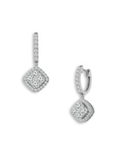 14KT White Gold Diamond Earrings