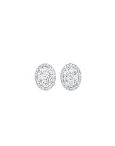 14KT White Gold Diamond Earrings – 1.00