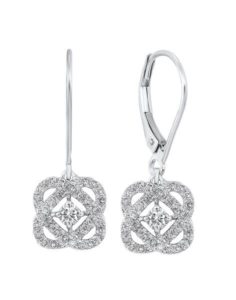 14kt White Gold Diamond Earrings – 0.25 cts