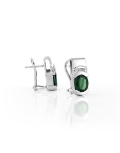 14KT White Gold Sapphire Earrings – Emerald