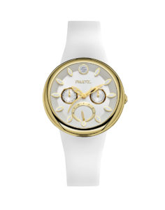 Fruitz Gold Plated All White Watch