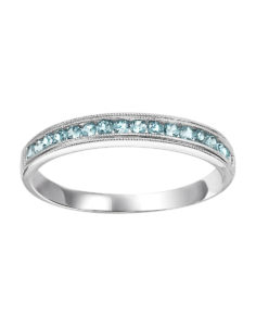 14KT White Gold Gemstone Ring – Blue Topaz