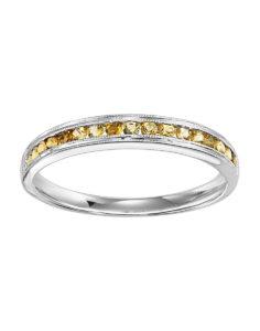 14KT White Gold Gemstone Ring – Citrine