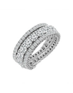 14kt White Gold Flexible Diamond Ring