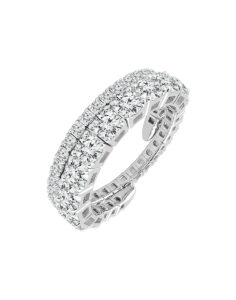 14kt White Gold Flexible Diamond Ring