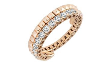 rose gold flexible diamond ring