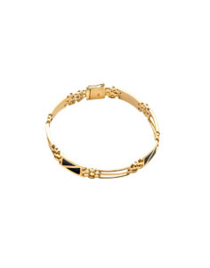 14KT Yellow Gold Onyx Bracelet