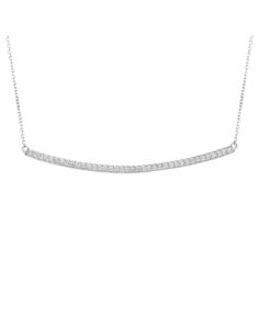 14kt. White Gold Diamond Bar Necklace
