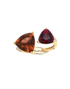 14KT Yellow Gold Multi Color Tourmaline Ring