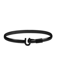 Black Color Titanium Hook Bracelet 4mm 7″
