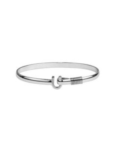 Silver Color Titanium Hook Bracelet 4mm 7″