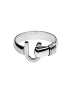 Silver Color Titanium Hook Ring 4mm