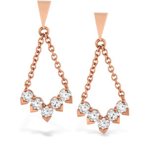 0.8 ctw. Aerial Diamond V Drop Earrings in 18K White Gold